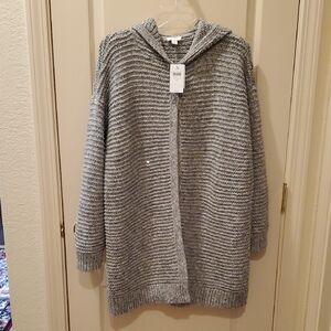JJill hooded cardigan sweater